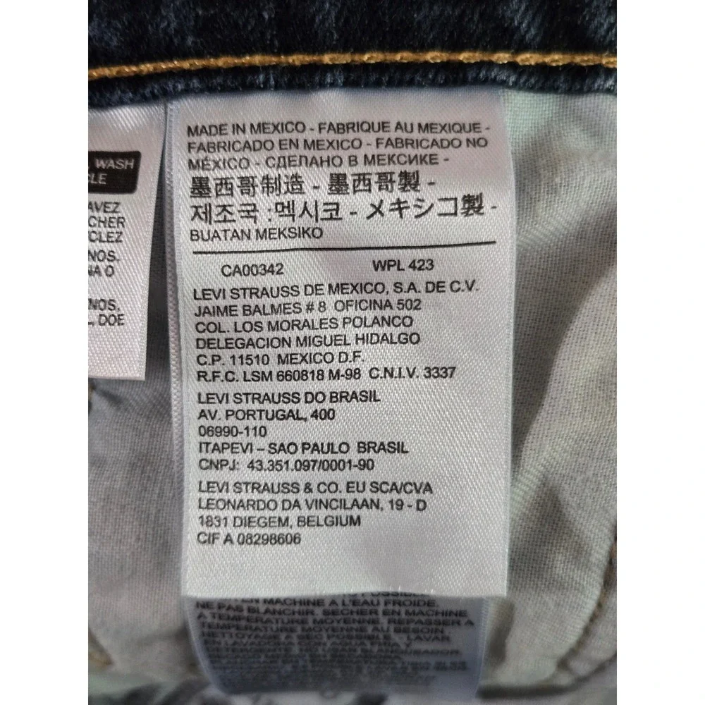 Levis 541 Mens 42x30 Athletic Taper Jeans Dark Wash Indigo Denim Blue 18181-0025